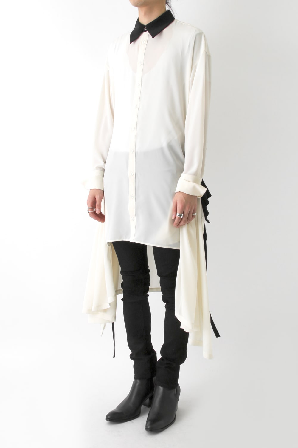 LAMBERT CREPE DE CHINE WRAP SHIRT UNSEX