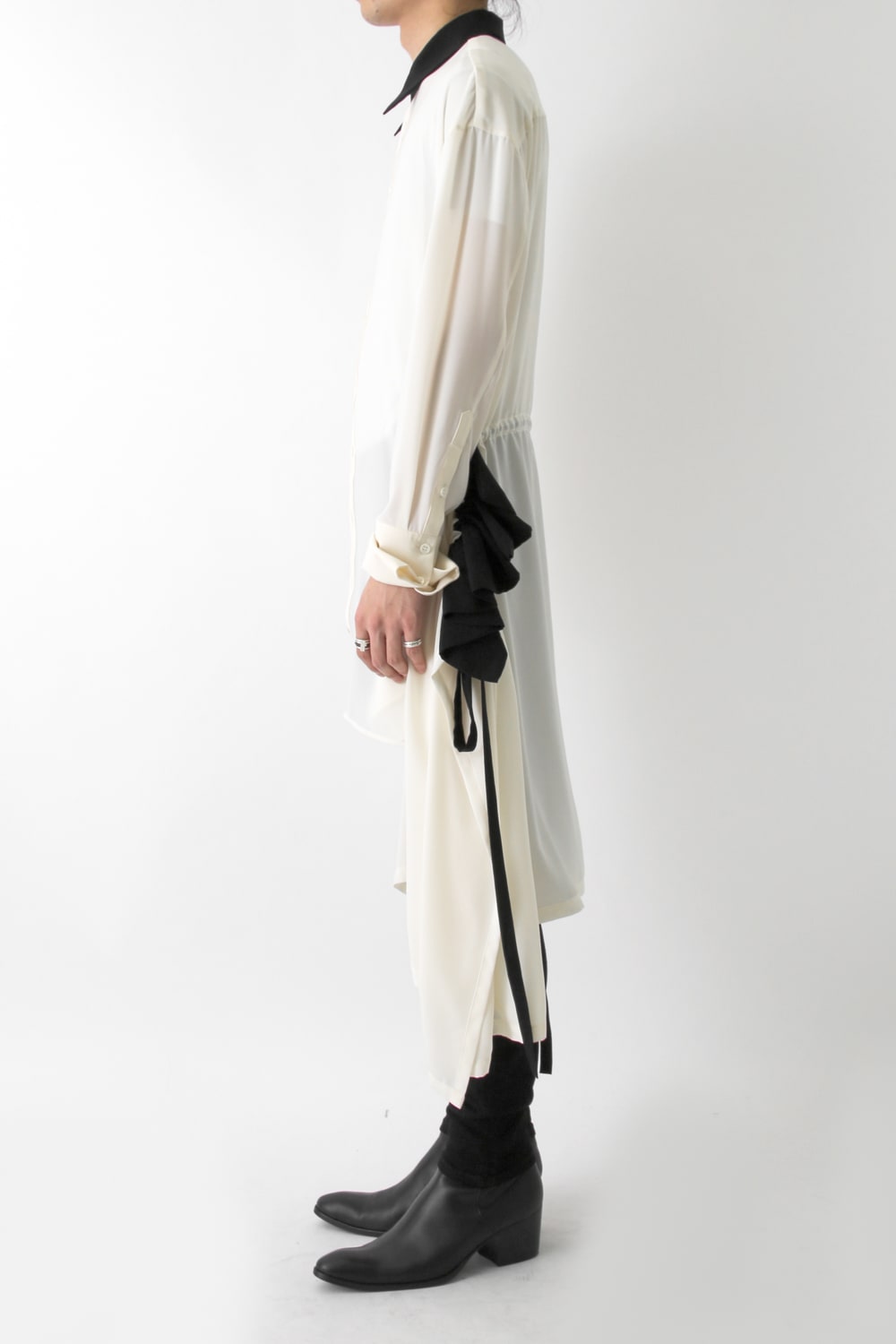 LAMBERT CREPE DE CHINE WRAP SHIRT UNSEX