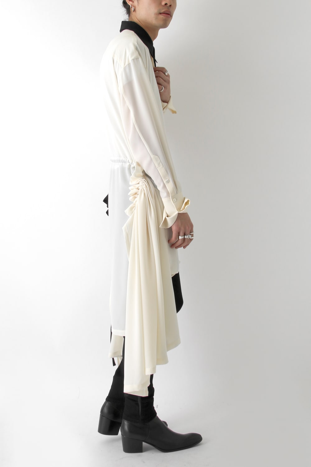 LAMBERT CREPE DE CHINE WRAP SHIRT UNSEX