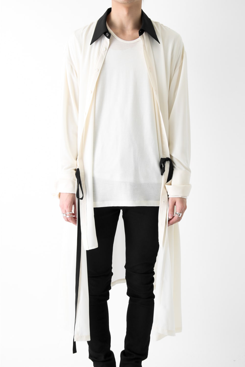 LAMBERT CREPE DE CHINE WRAP SHIRT UNSEX