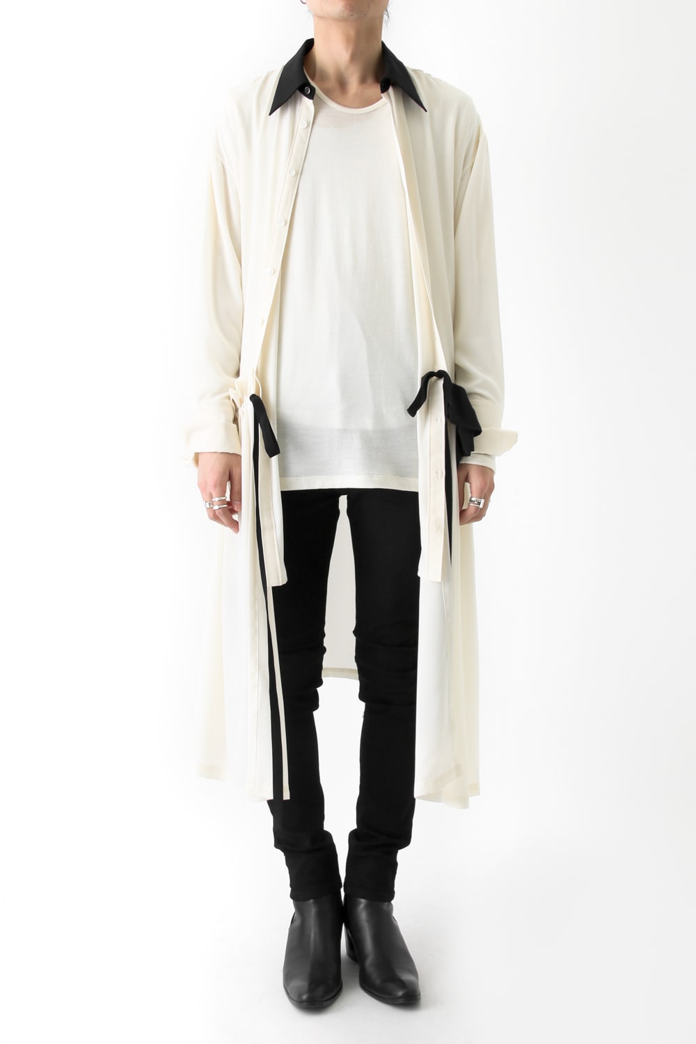 LAMBERT CREPE DE CHINE WRAP SHIRT UNSEX