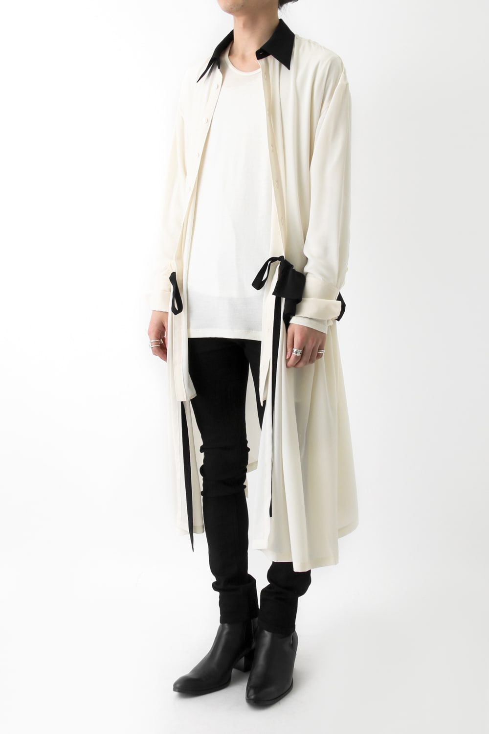 LAMBERT CREPE DE CHINE WRAP SHIRT UNSEX