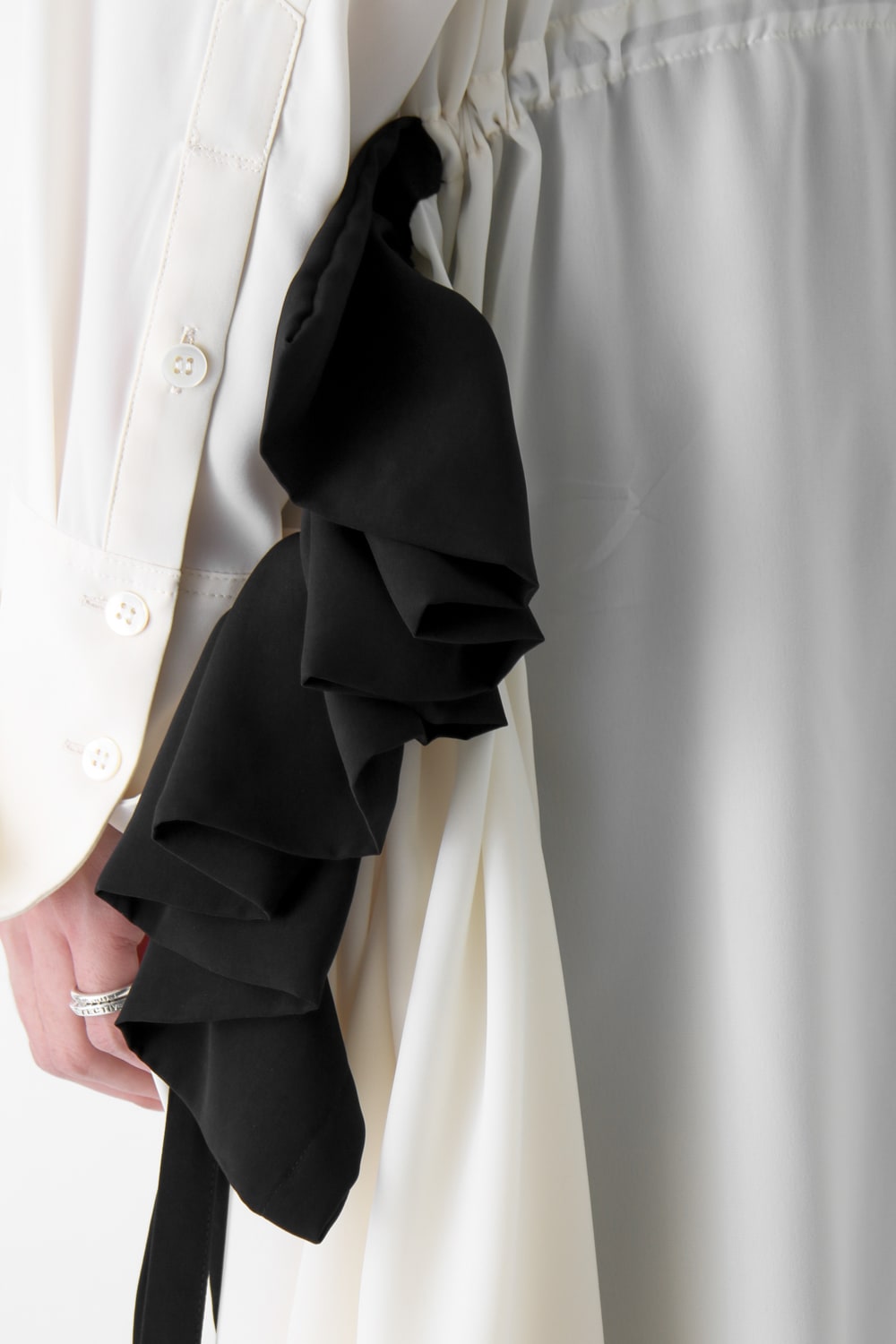 LAMBERT CREPE DE CHINE WRAP SHIRT UNSEX