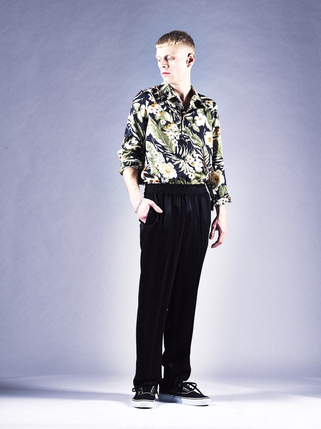 PE Dessin tropical print shirt Black