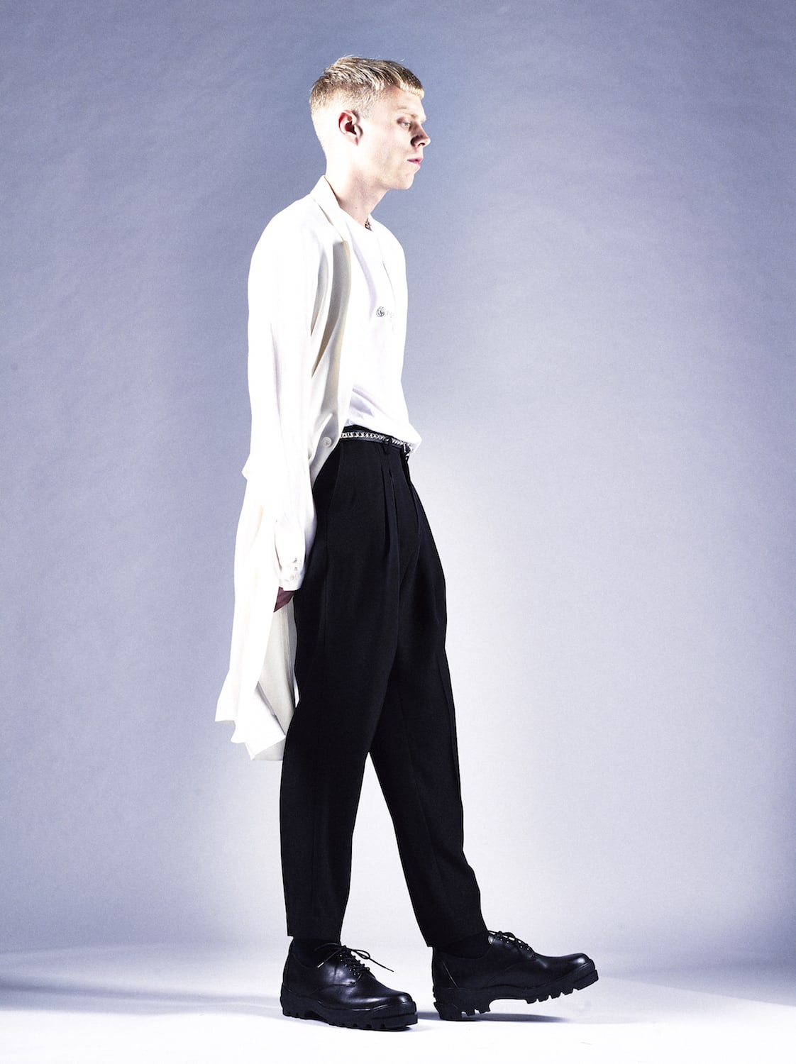 Dry georgette stretch tuck pants