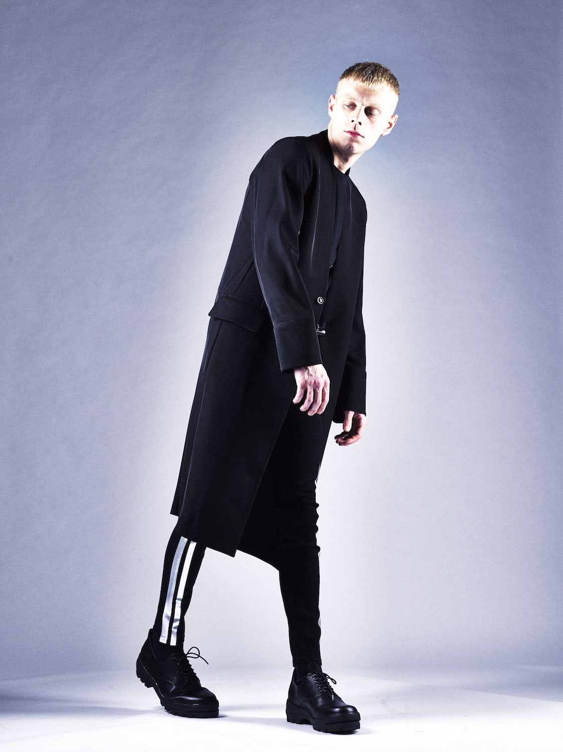 Ry/L Easy cross bio washer long jacket Black