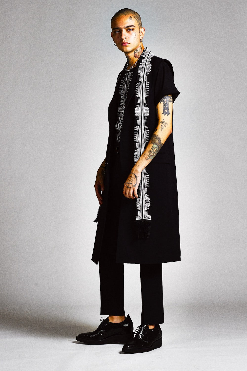 Dry Georgette Stretch Long Vest