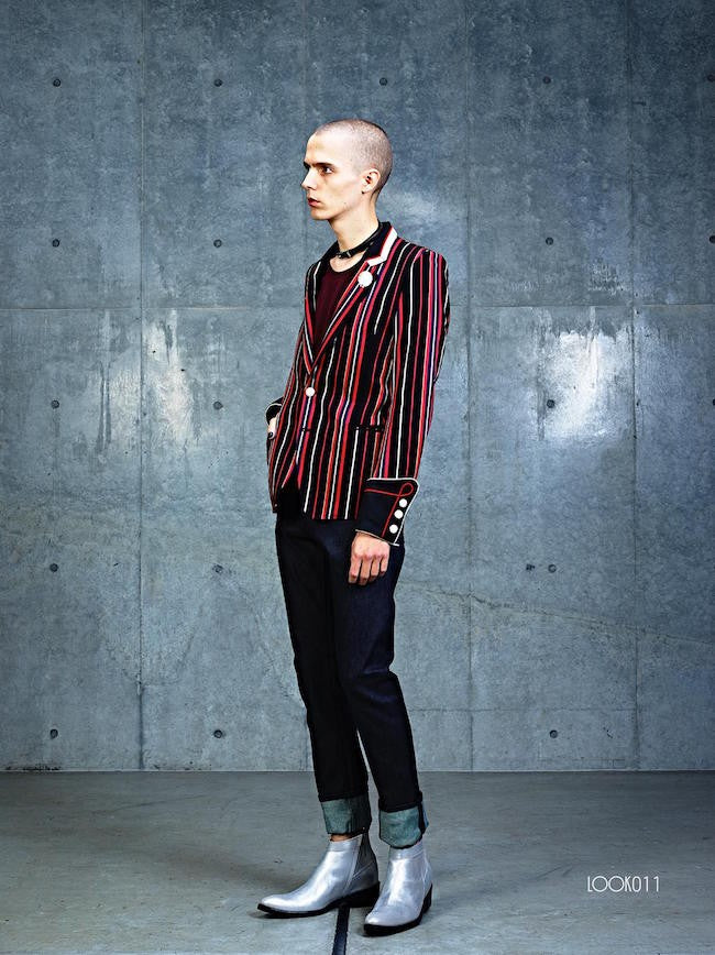 17SS Regimental Jacquard Stripe BLK×RED×ECRU