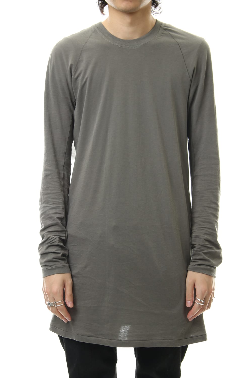 Raglan Long Sleeve T-Shirts Dark Gray Dye