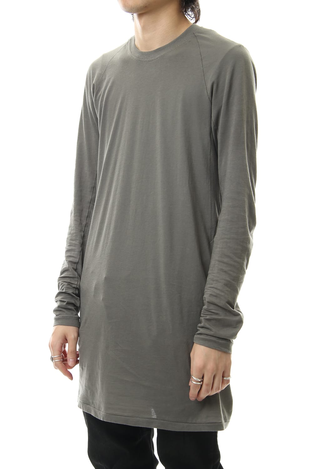 Raglan Long Sleeve T-Shirts Dark Gray Dye