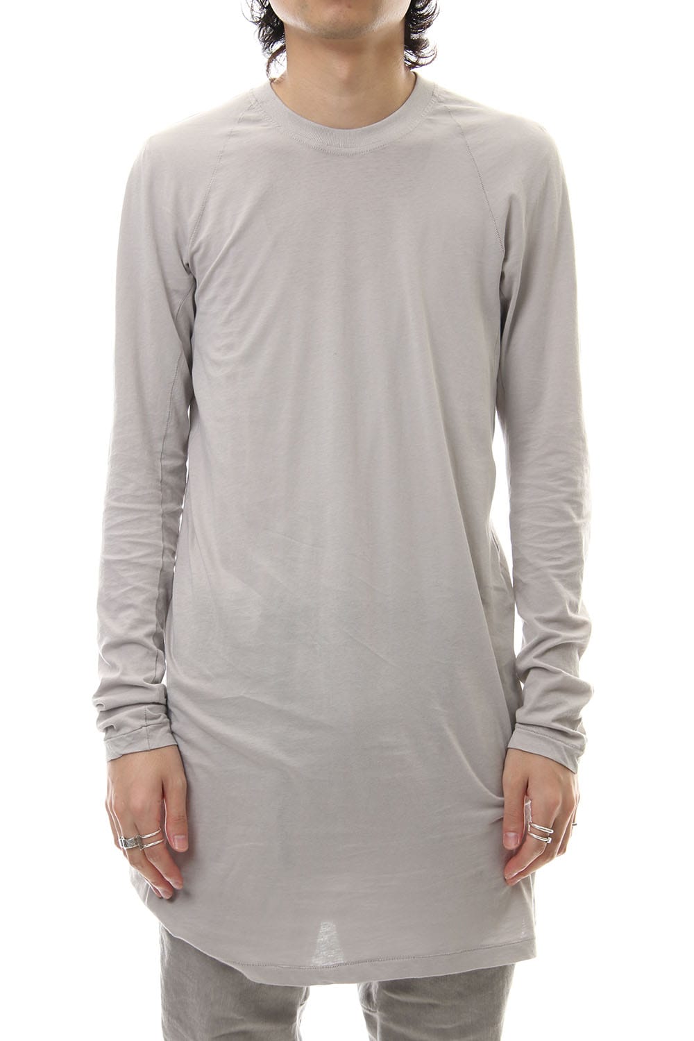Raglan Long Sleeve T-Shirts Lignt Gray Dye