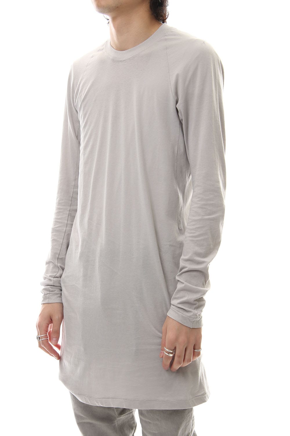 Raglan Long Sleeve T-Shirts Lignt Gray Dye