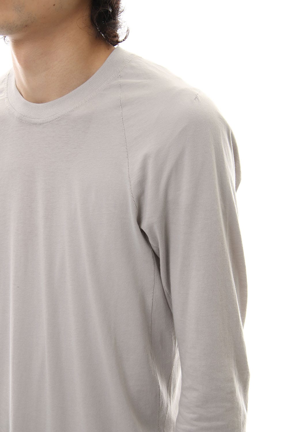Raglan Long Sleeve T-Shirts Lignt Gray Dye
