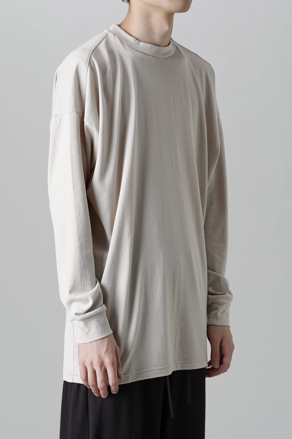 ドルマンスリーブ長袖 ホワイトグレー