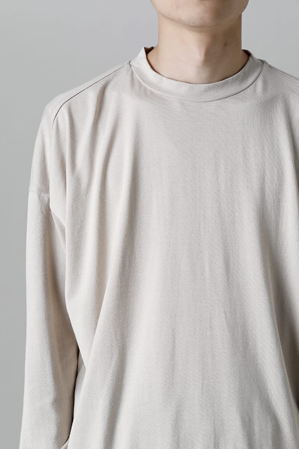 ドルマンスリーブ長袖 ホワイトグレー