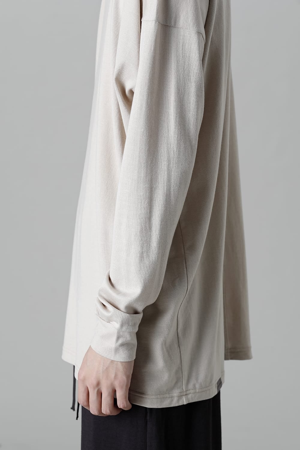 ドルマンスリーブ長袖 ホワイトグレー