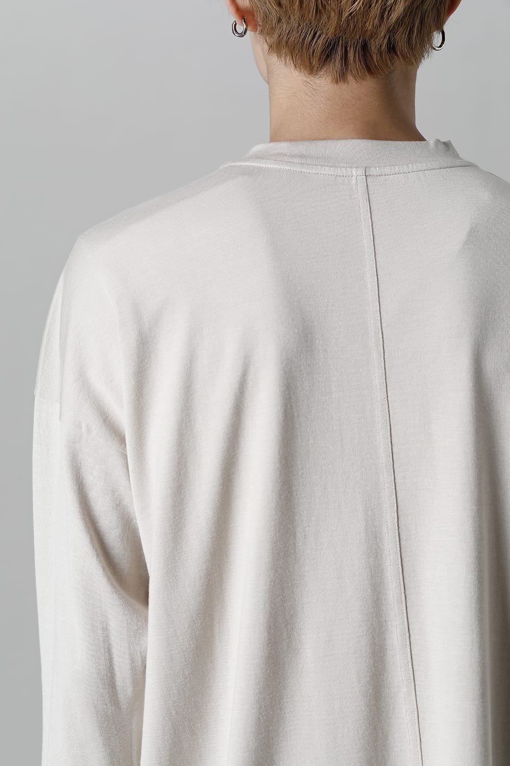 ドルマンスリーブ長袖 ホワイトグレー