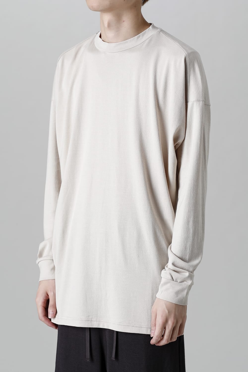 ドルマンスリーブ長袖 ホワイトグレー