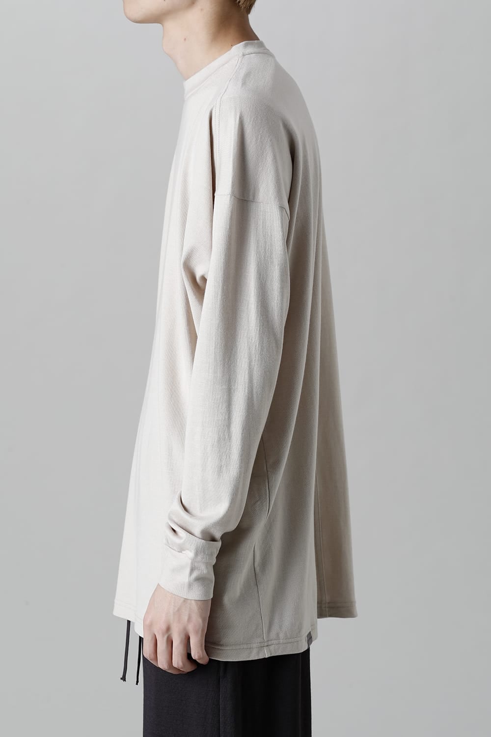 ドルマンスリーブ長袖 ホワイトグレー