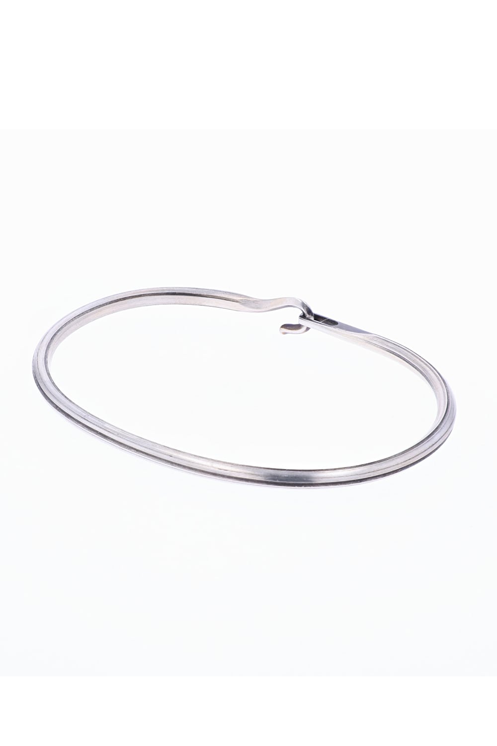 BANGLE SIDE HOOK GROOVE-Silver-XS