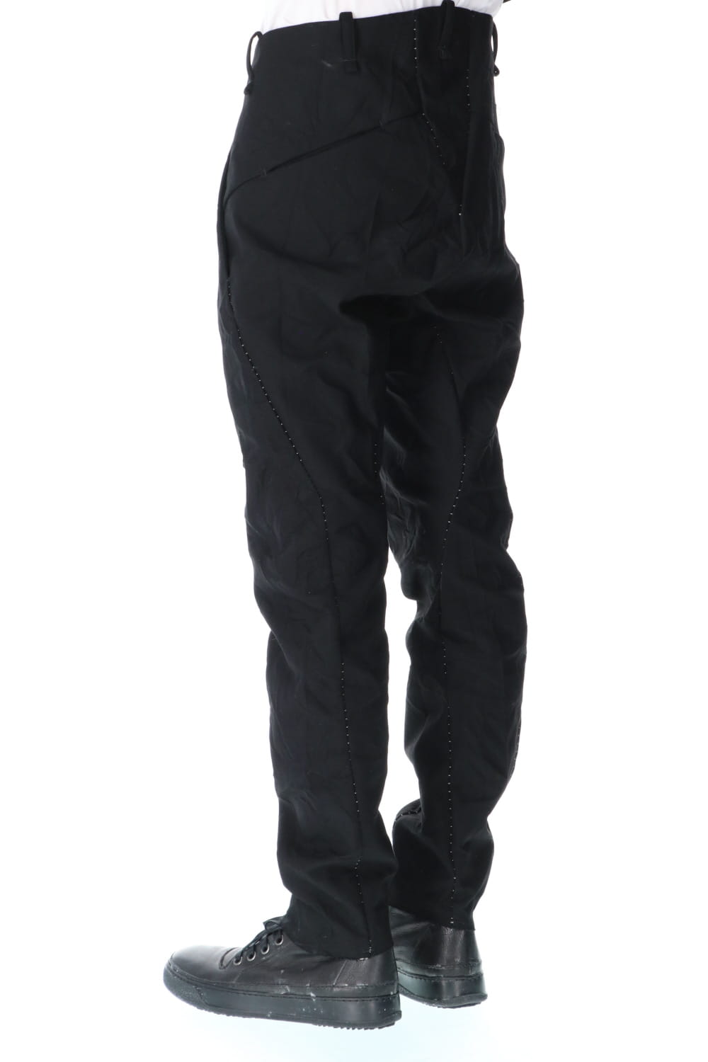 SCRUNCHED CURVED KNEE TROUSERS