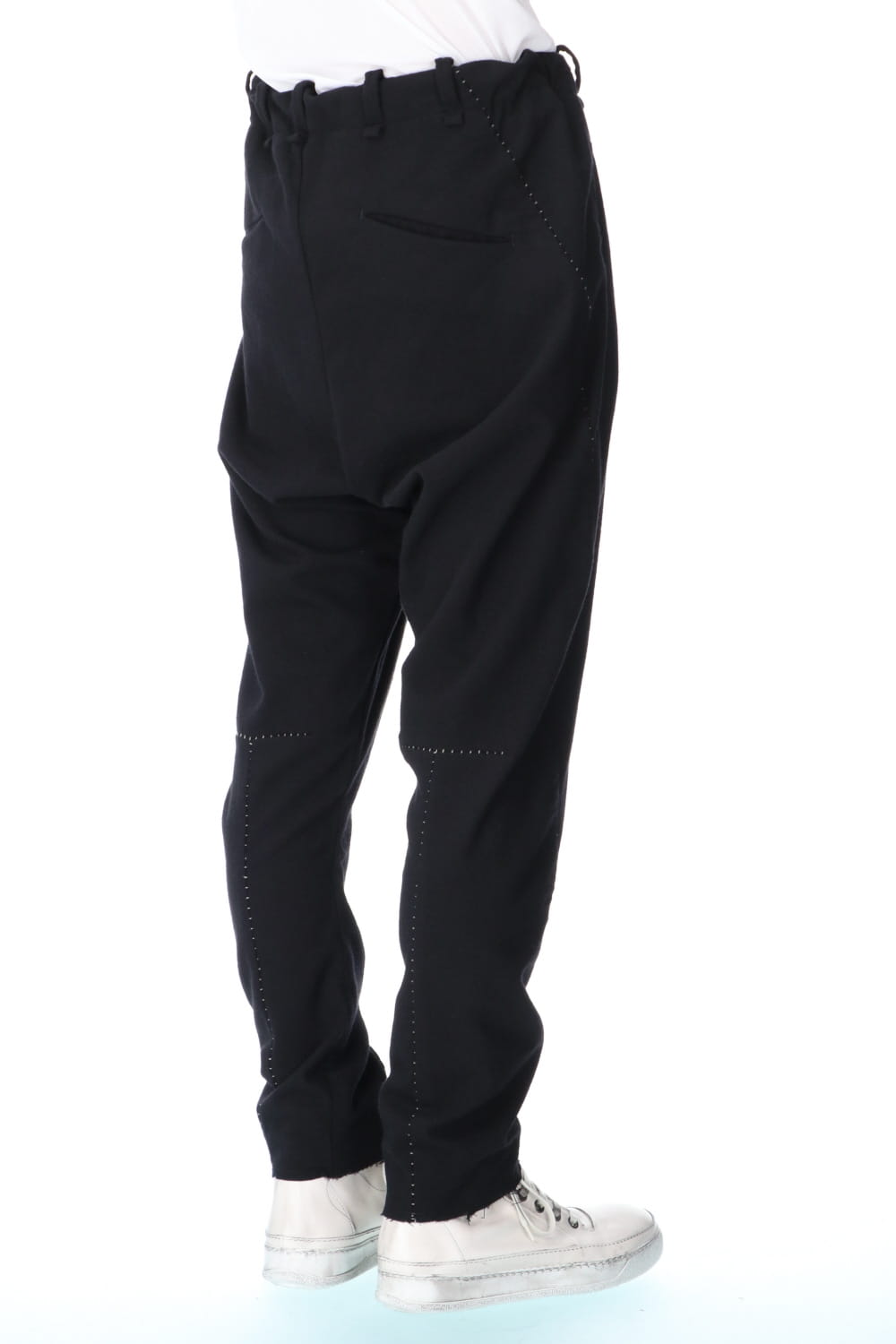 STRETCH WOOL BAGGY PANTS