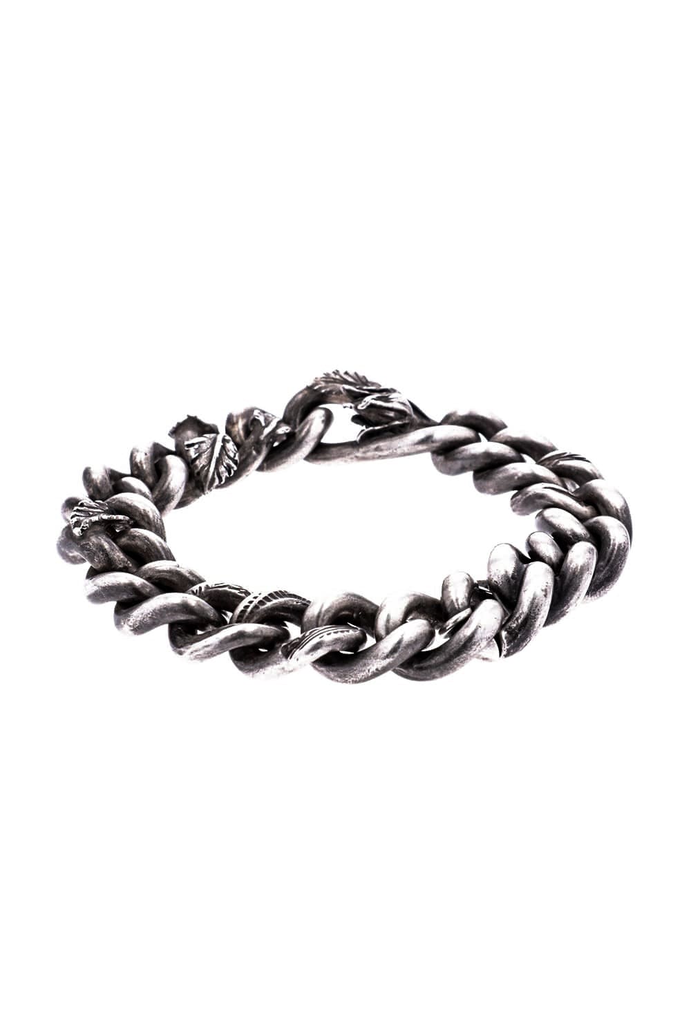 BRACELET CURB CHAIN ROSEBUD