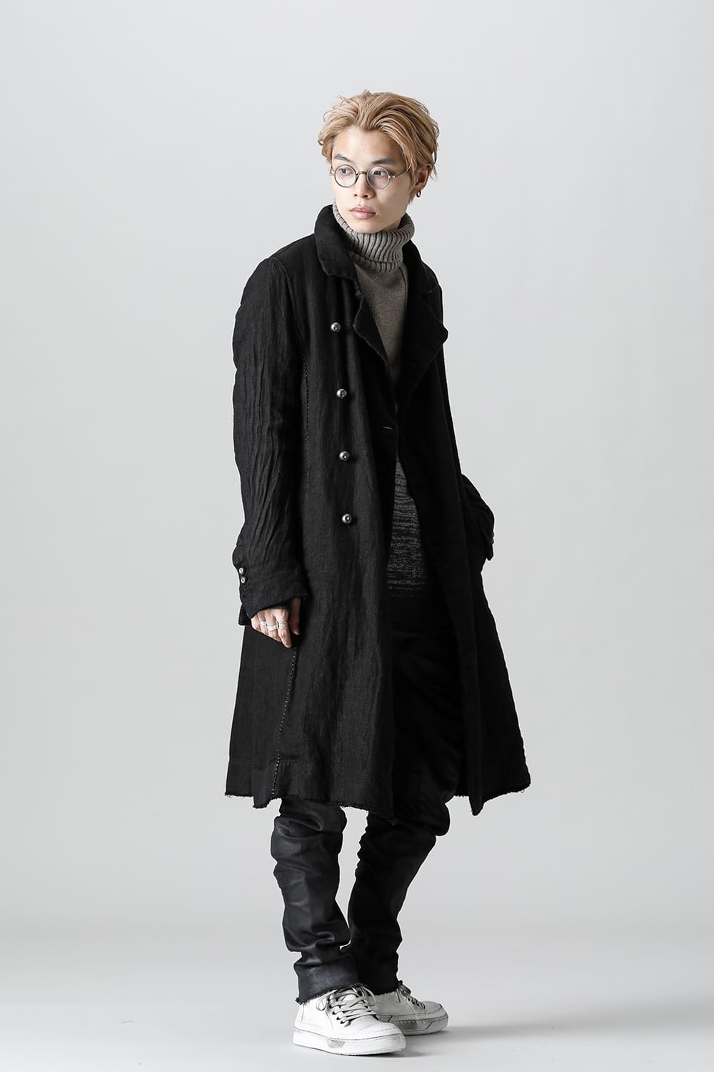 WARM WINTER LINEN TRENCH  Black