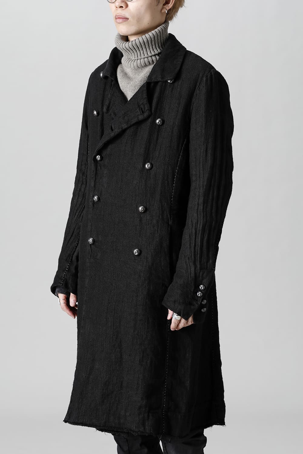 WARM WINTER LINEN TRENCH  Black