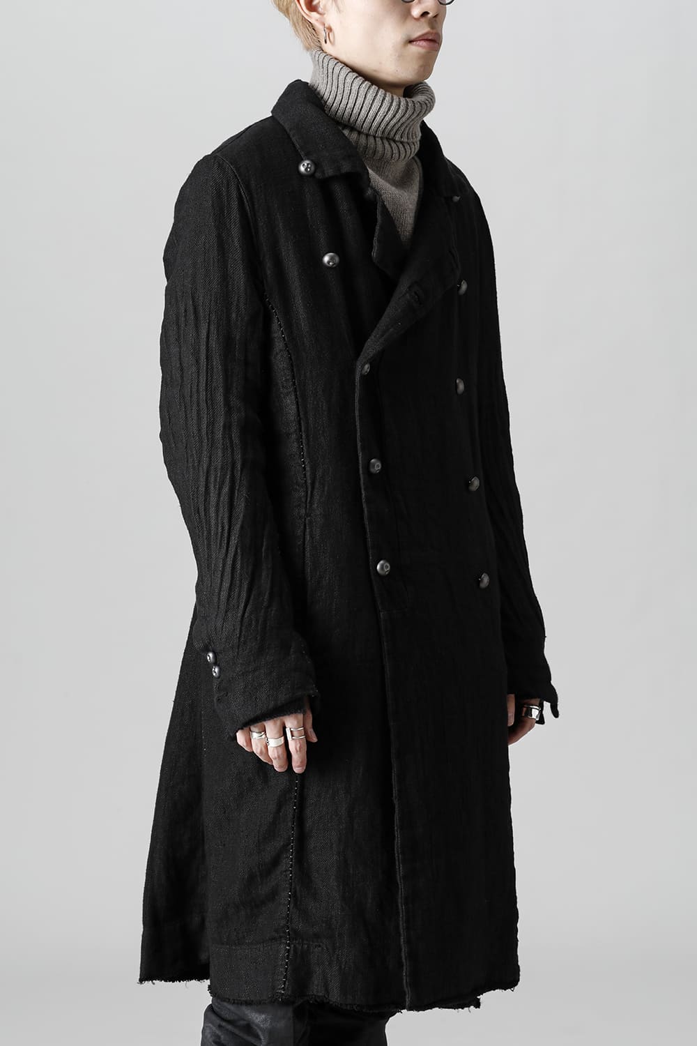 WARM WINTER LINEN TRENCH  Black