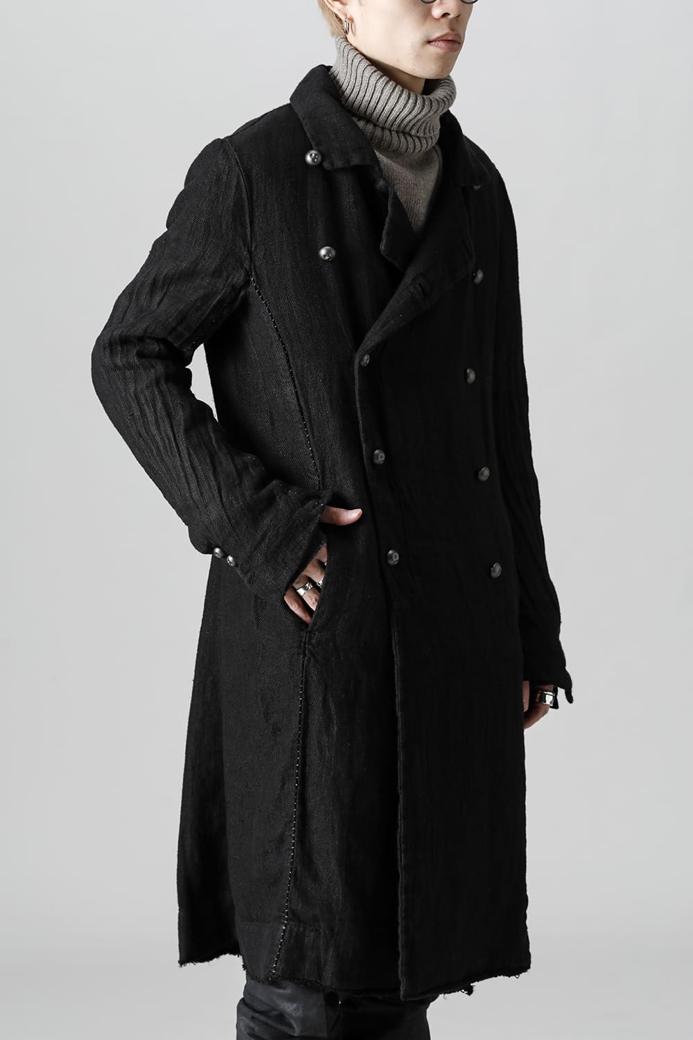 WARM WINTER LINEN TRENCH  Black