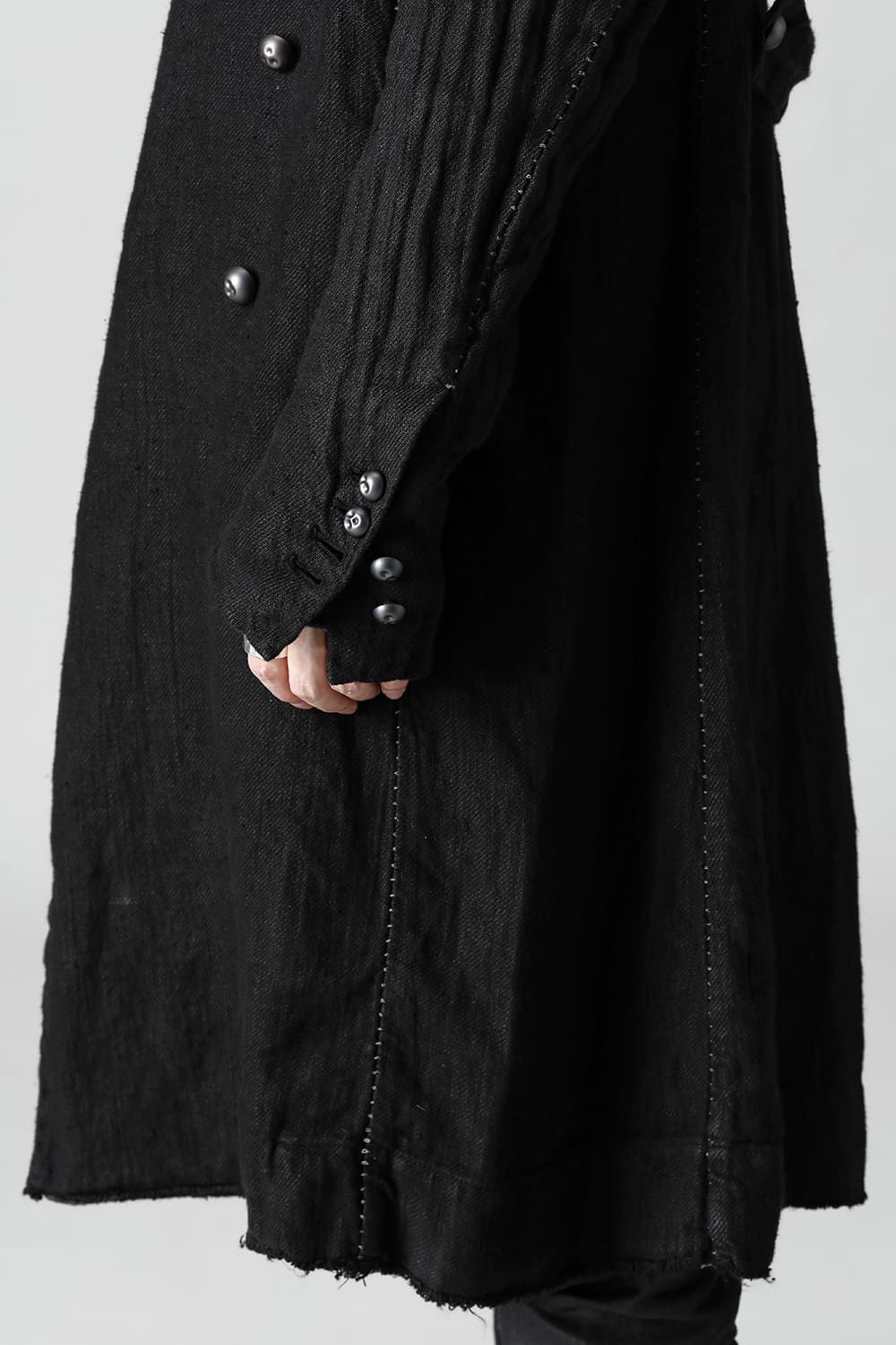 WARM WINTER LINEN TRENCH  Black