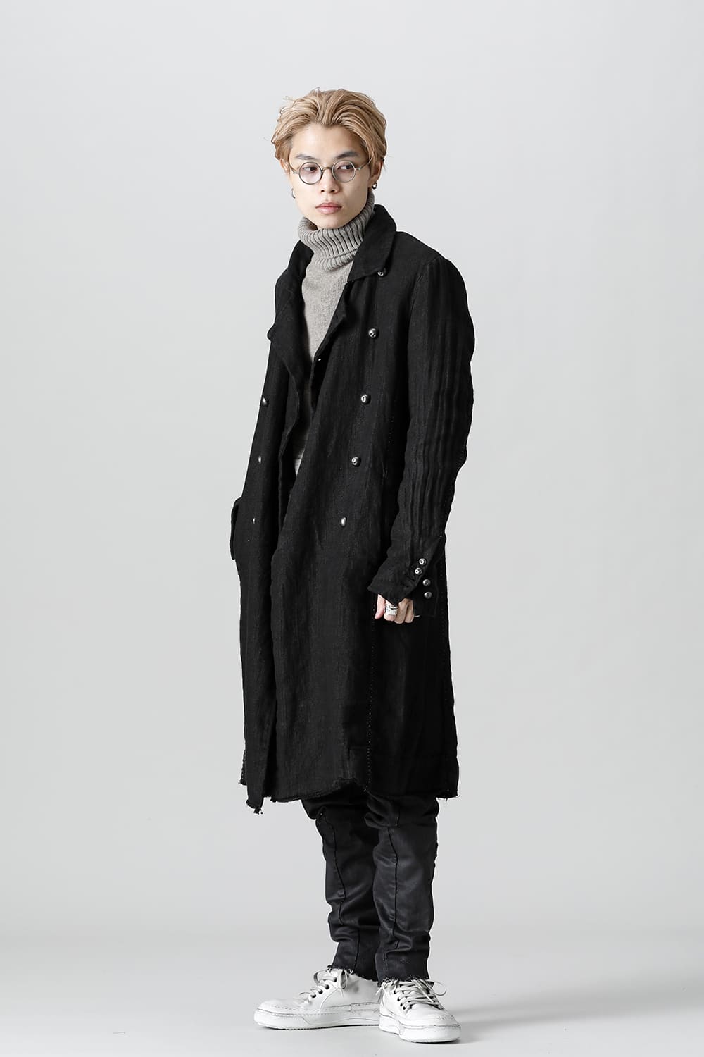 WARM WINTER LINEN TRENCH  Black