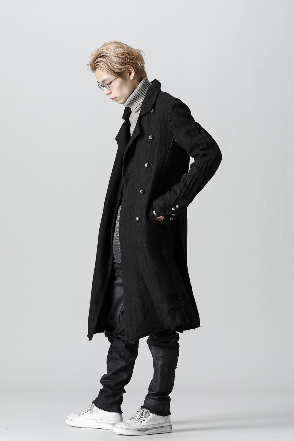 WARM WINTER LINEN TRENCH  Black