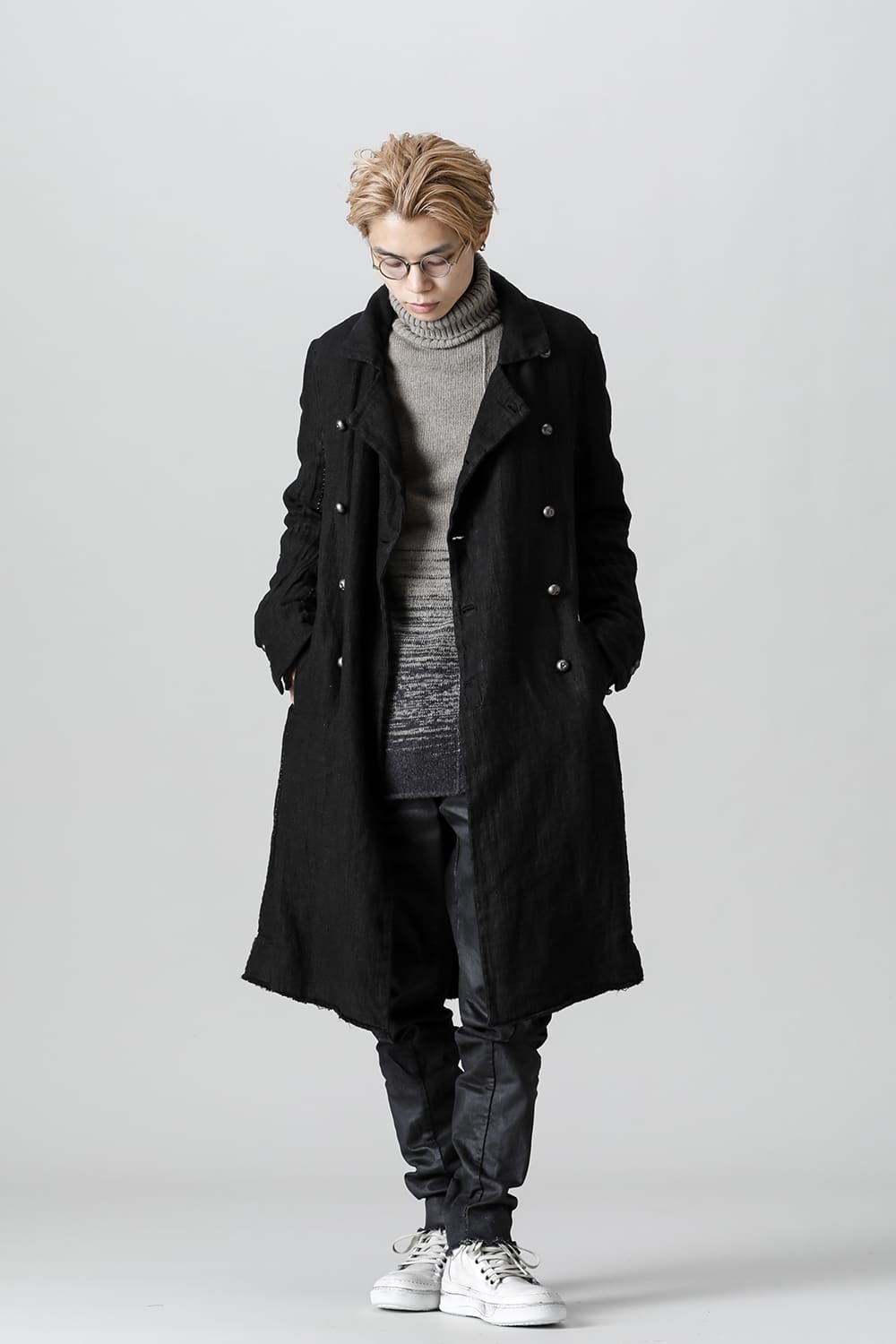 WARM WINTER LINEN TRENCH  Black