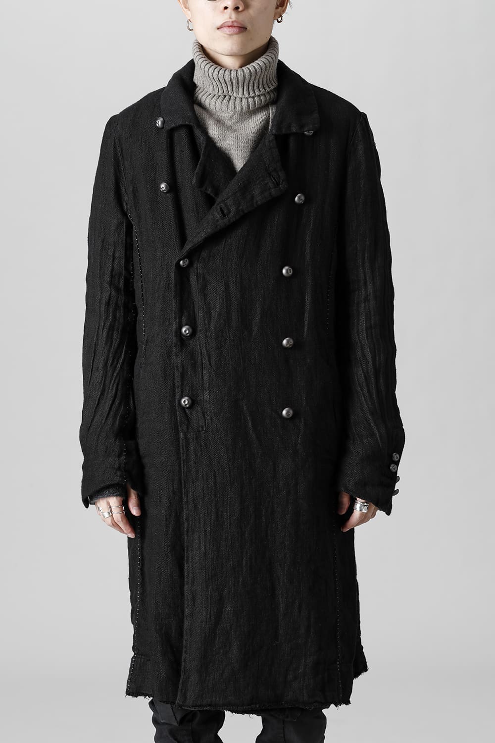 WARM WINTER LINEN TRENCH  Black