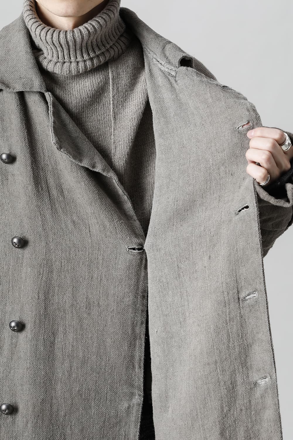 WARM WINTER LINEN TRENCH  Gravel