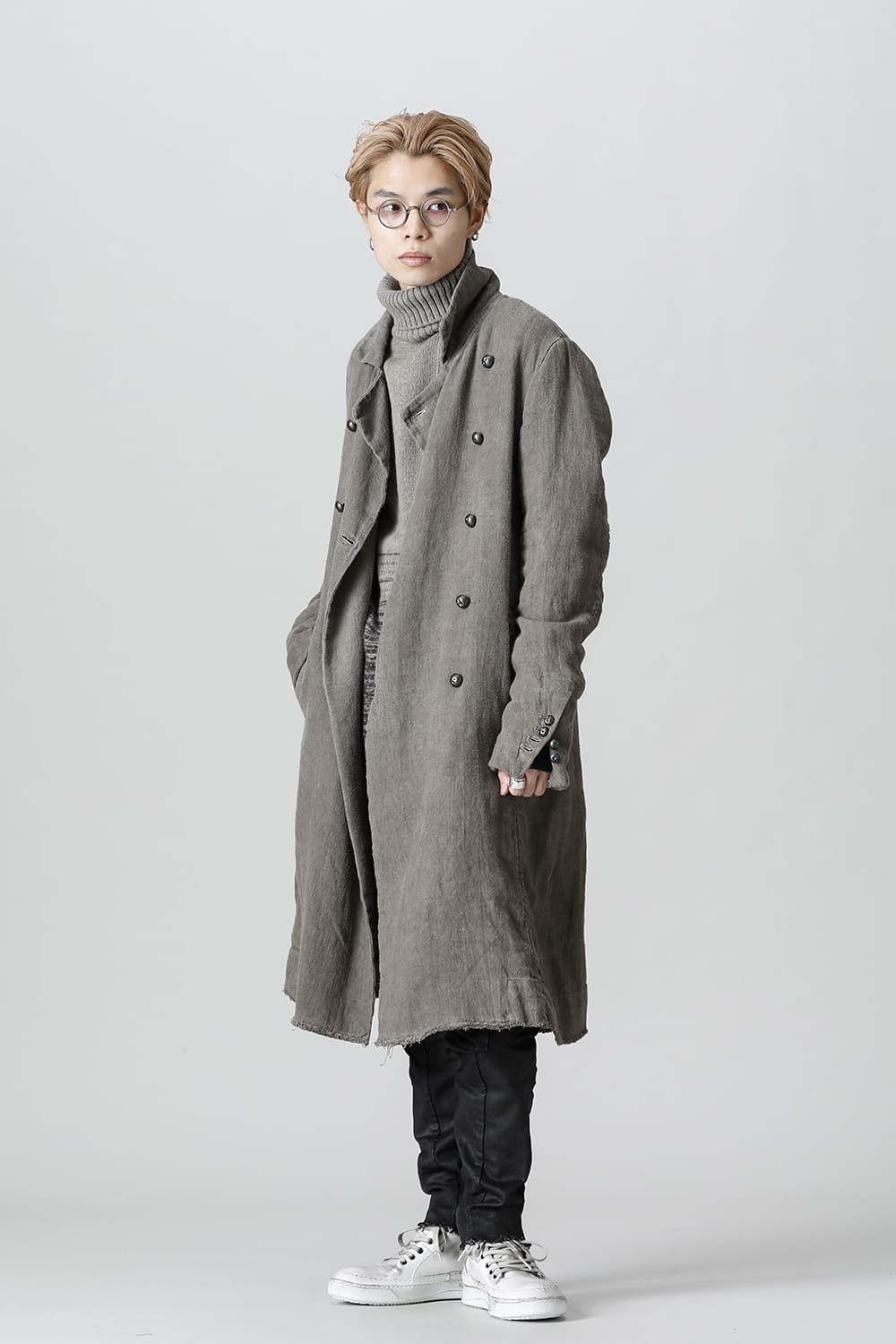 WARM WINTER LINEN TRENCH  Gravel