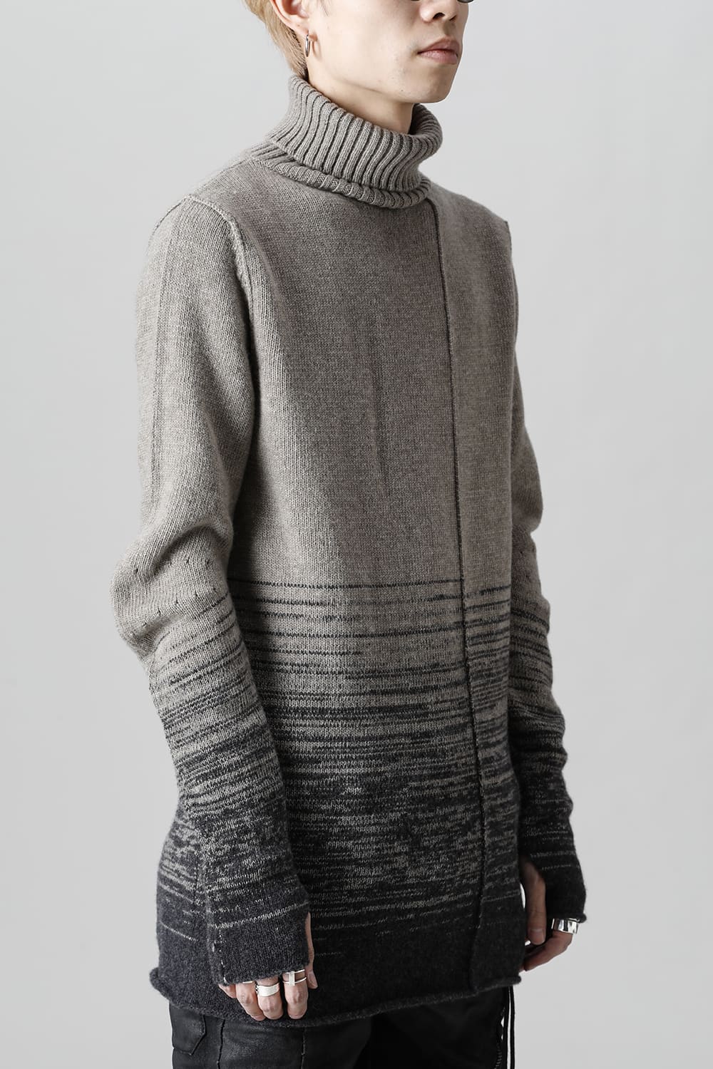 KNITTED FRONT PANEL HIGHNECK