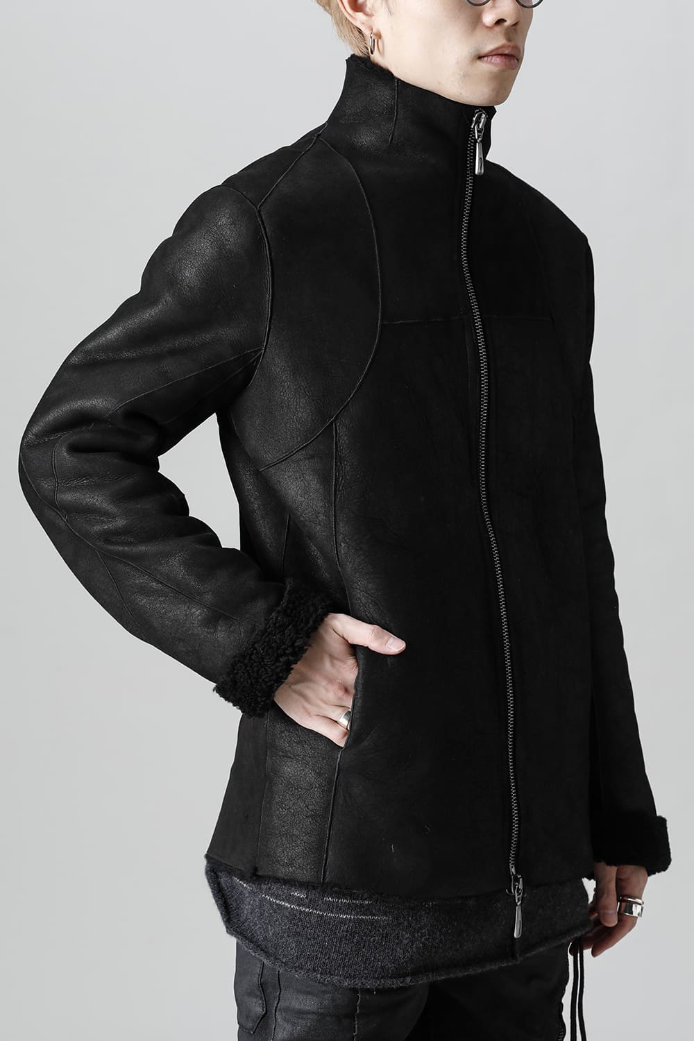 シープスキン ジップジャケット