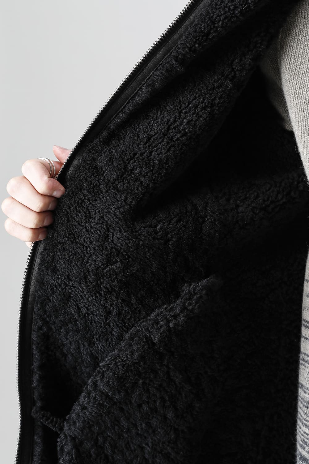 シープスキン ジップジャケット