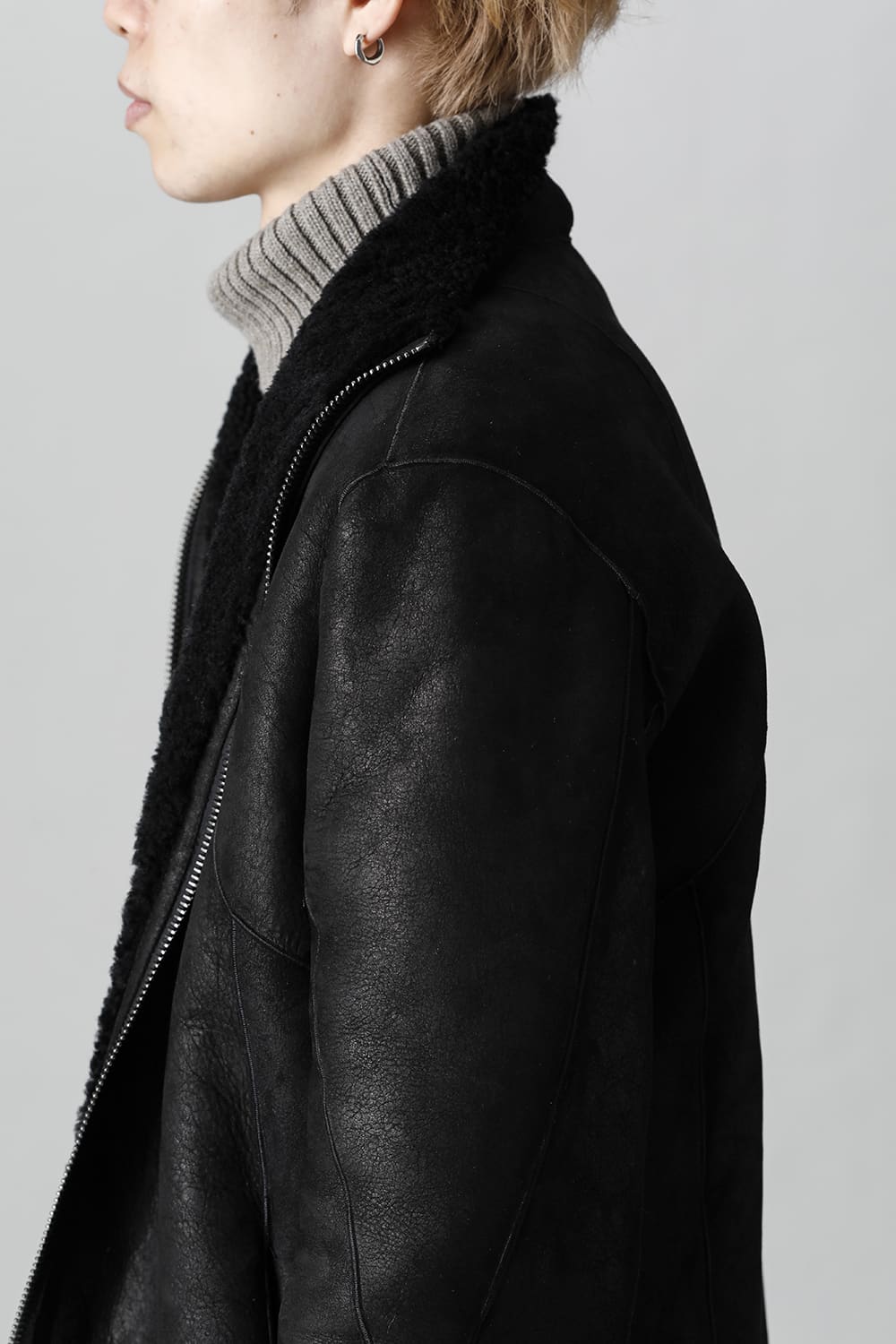 シープスキン ジップジャケット