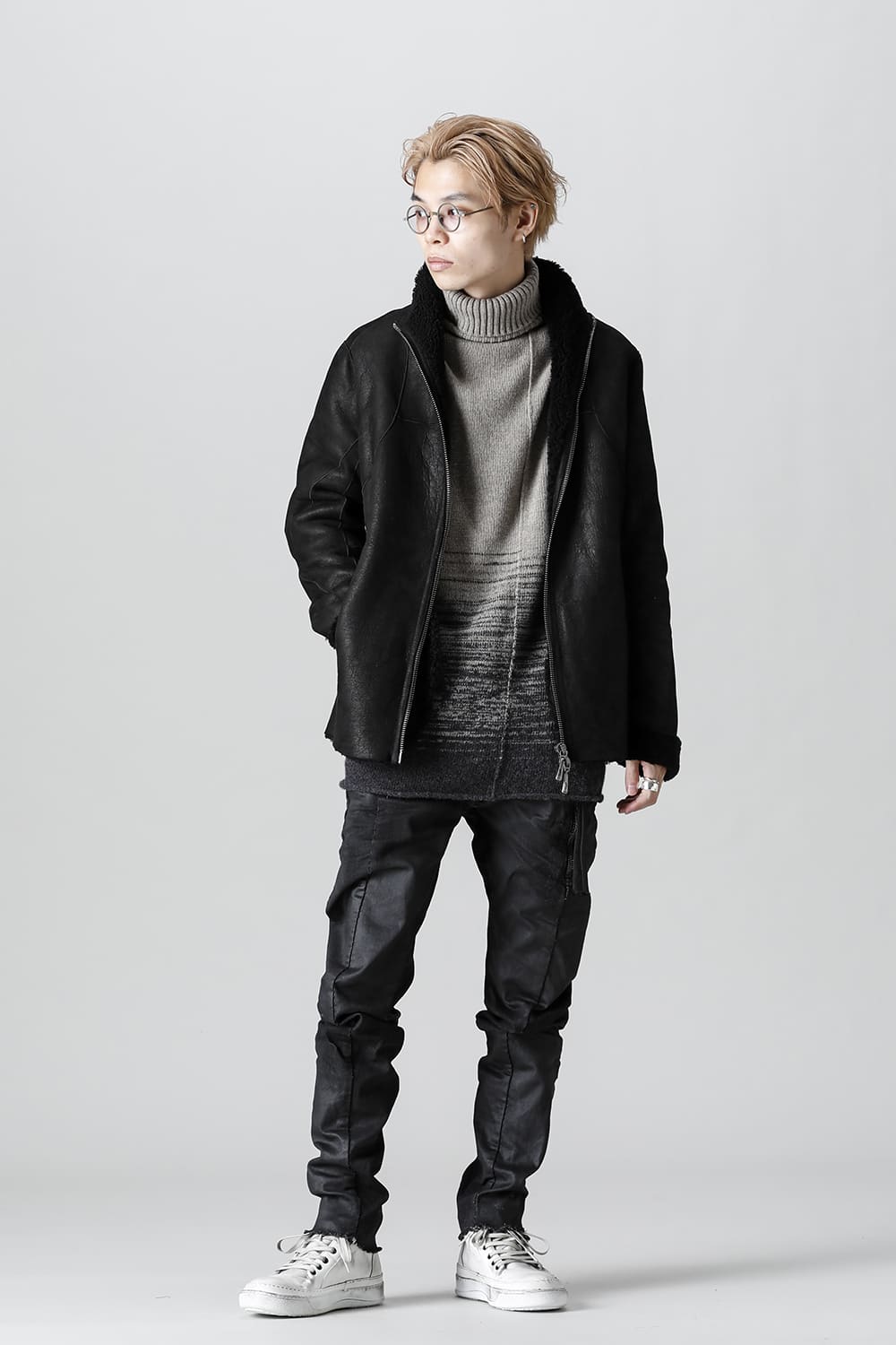 LEATHER SNEAKERS ICE