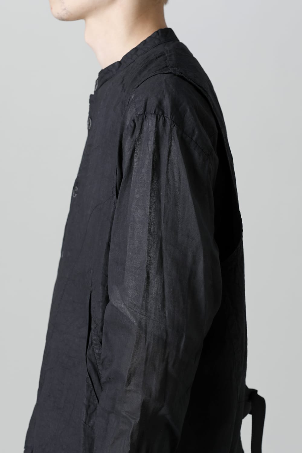 MODULAR SHIRT GILET  Waxed Black
