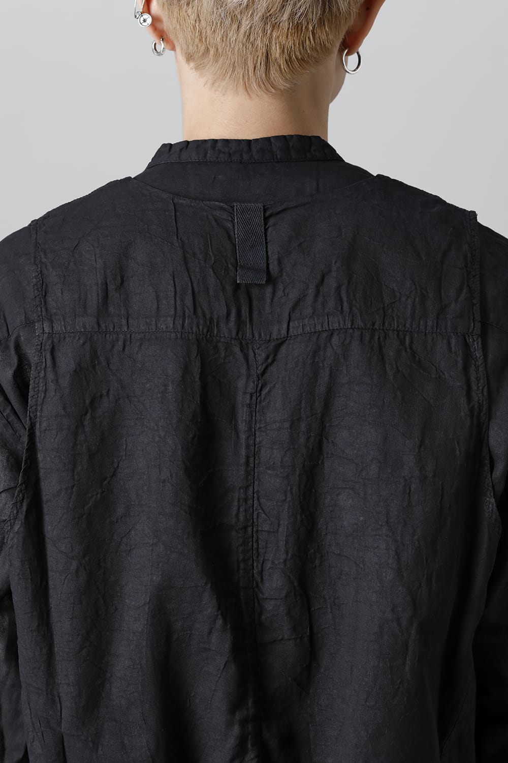 MODULAR SHIRT GILET  Waxed Black