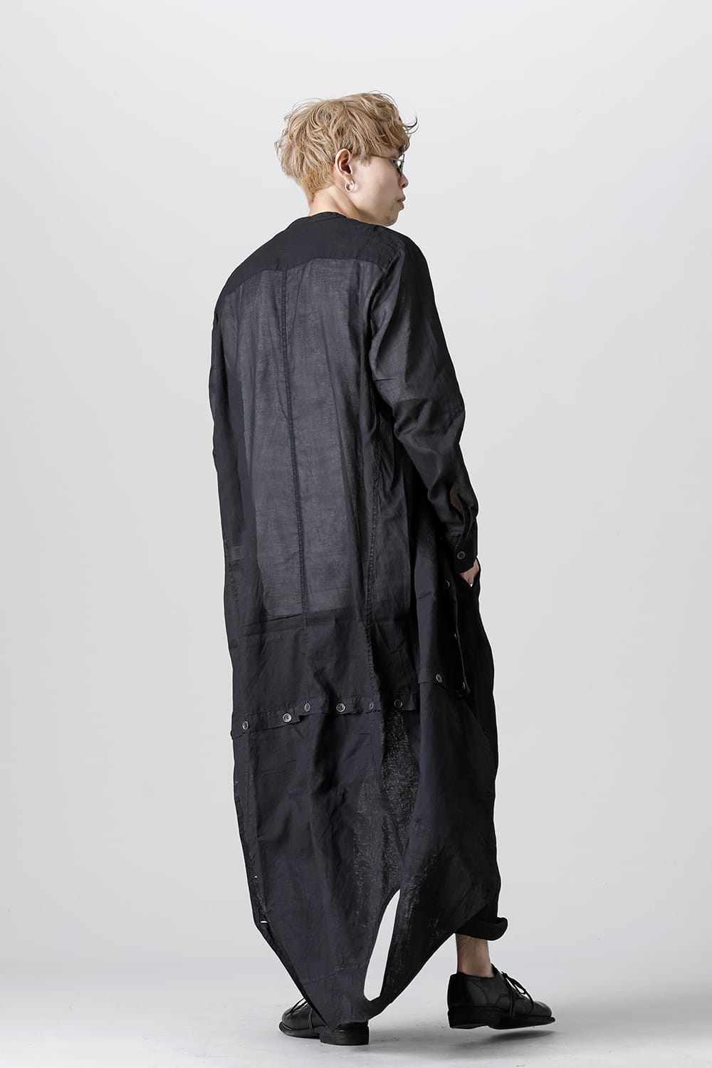 MODULAR SHIRT GILET  Waxed Black