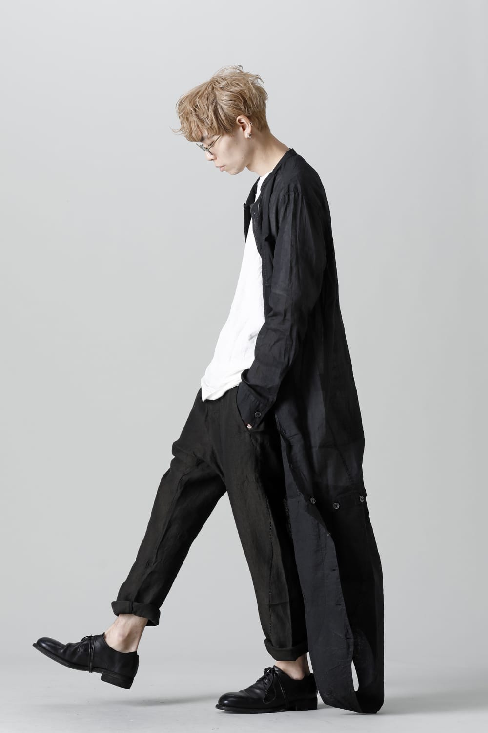 MODULAR SHIRT GILET  Waxed Black