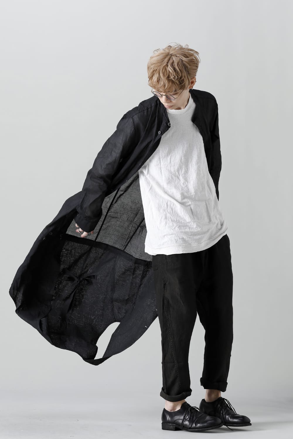 MODULAR SHIRT GILET  Waxed Black