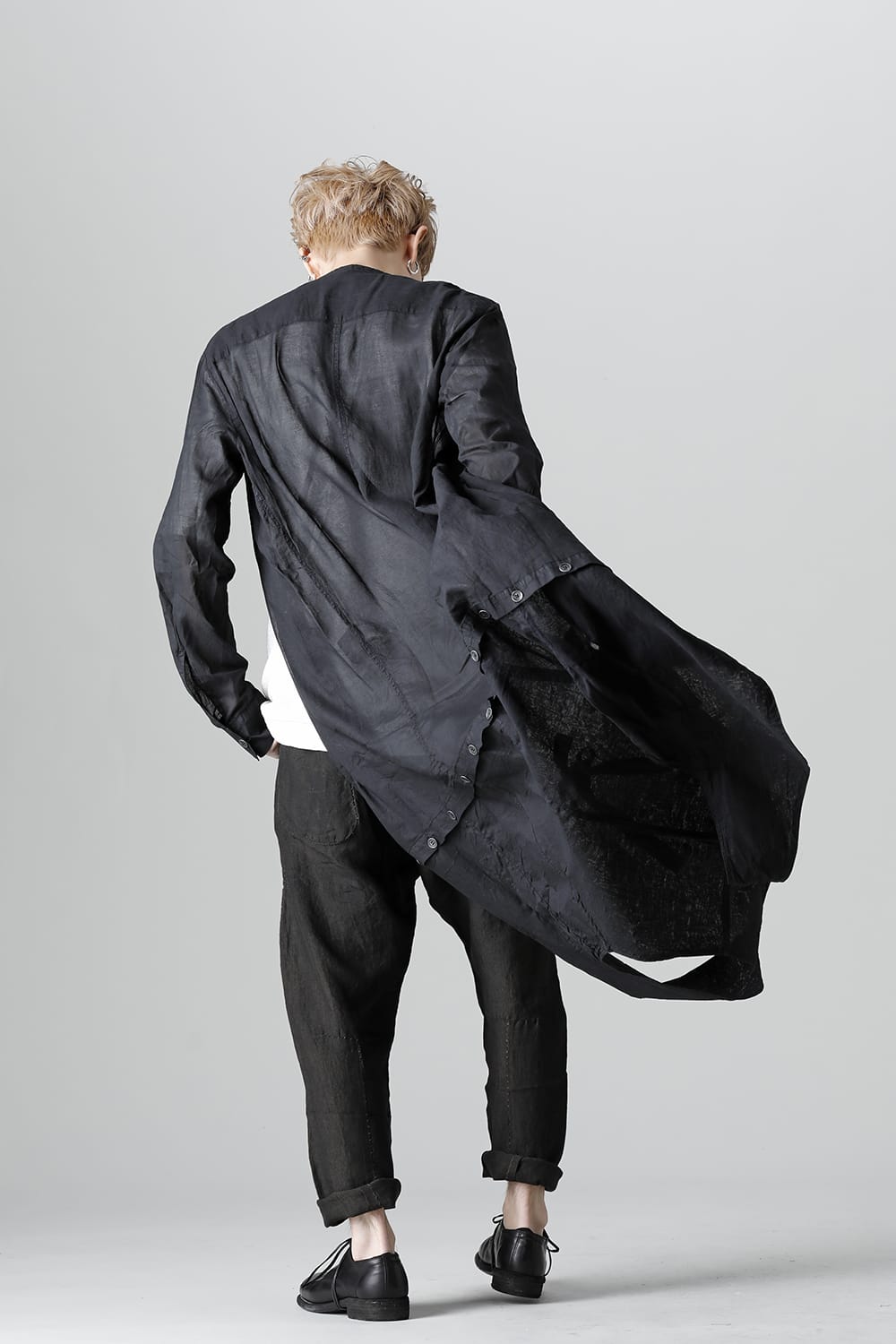 MODULAR SHIRT GILET  Waxed Black