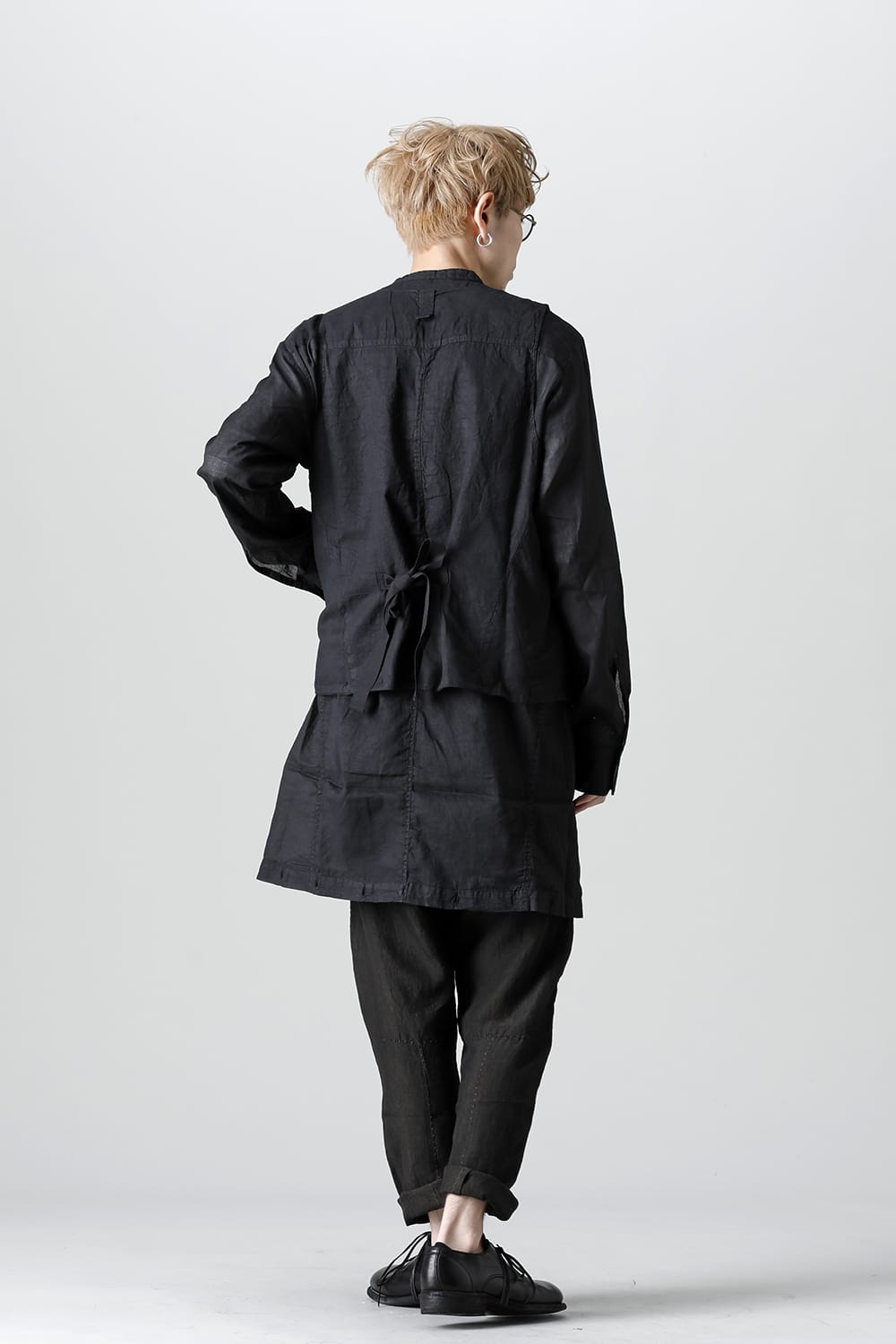 MODULAR SHIRT GILET  Waxed Black